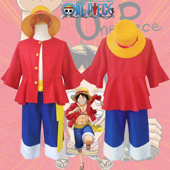 Anime One Piece Luffy Costume New World Monkey D Luffy Cosplay Outfits