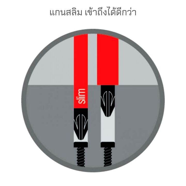 vessel-gs-ดอกไขควงแฉก-ph2-ก้านสลิม-ยาว-65mm-100mm-made-in-japan