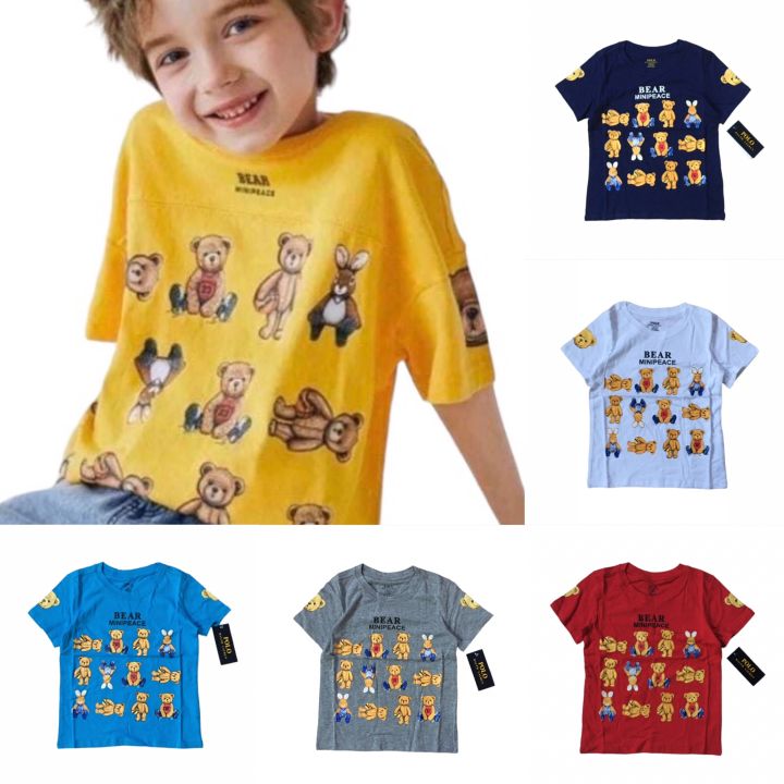 เสื้อยืดเด็ก-เสื้อโปโลหมี-เสื้อเด็กโต2-12ขวบ