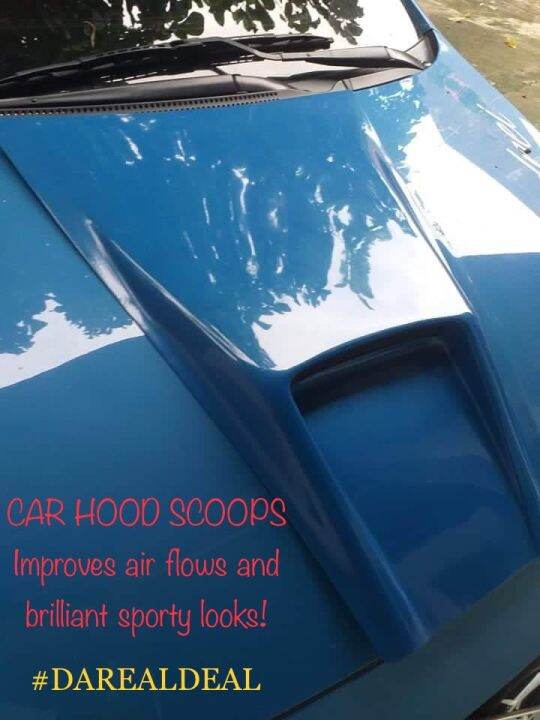 Universal Hood Scoop for Auto Sedan and Hatchbacks Fiberglass made