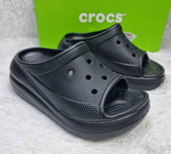 รองเท้า-crocs-รองเท้าแบบสวมส้นสูงของผู้หญิง-รุ่น-classic-crush-clog-มาใหม่ล่าสุดงานสวย-รับรองสินค้าเหมือนในรูปทุก-อย่างค่ะ