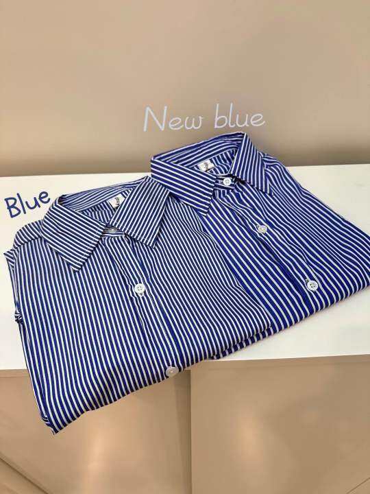 สีใหม่เข้าเเล้ว-striped-basic-shirt-เสื้อเชิ้ตลายทาง-dressylismm