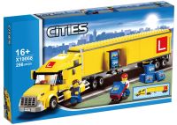 ตัวต่อเลโก้ Compatible with Lego City Series Yellow Big Truck Van 3221 Children Assembled Building Block Toy Gift 02036