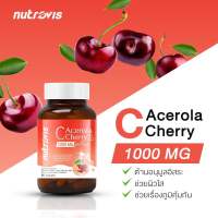 [60 เม็ด] Nutrovis C Acerola Cherry 1000 mg Plus นูโทรวิส ซี อะเซโรล่า เชอร์รี่ 1000 มก. พลัส วิตามินซี จากธรรมชาติ /S