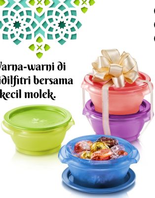 Tupperware one touch bowl 400ml. 4pcs