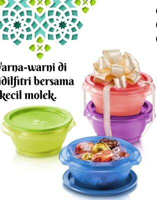 Tupperware one touch bowl 400ml. 4pcs