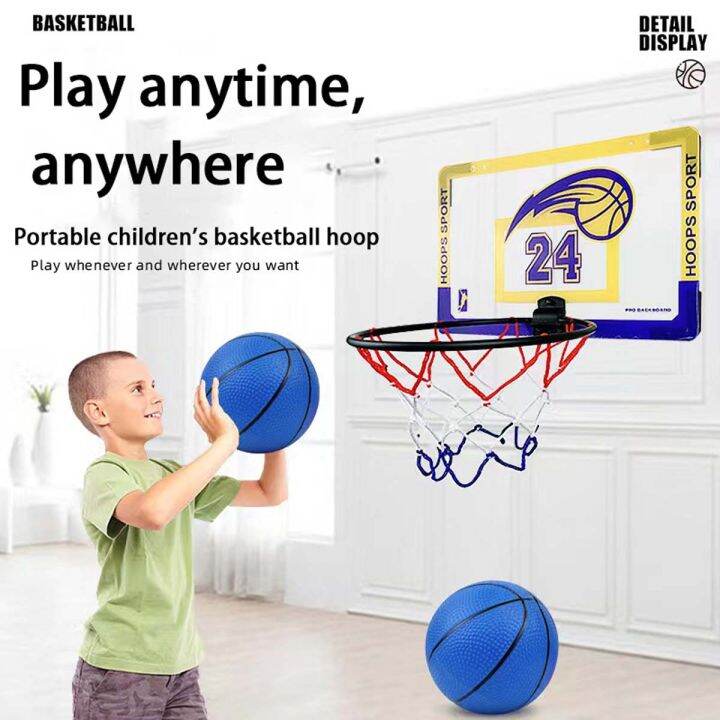 Children's Indoor Basketball Set Mini Hanging Basketball Board with