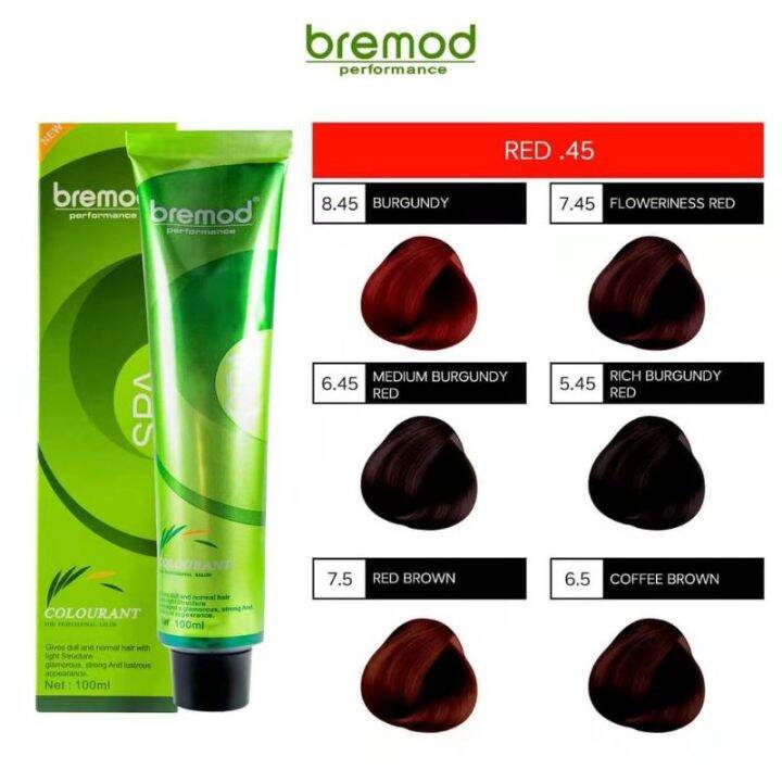 Bremod Hair Color Cream 100ml ( Burgundy, Floweriness Burgundy,Rich ...