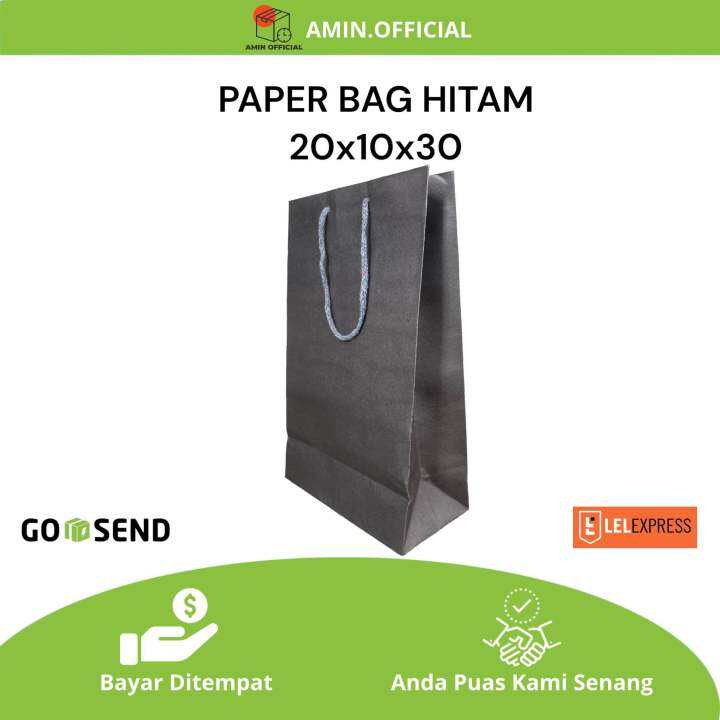 Min Pemesanan Paper Bag Hitam X X Tebal Lazada Indonesia