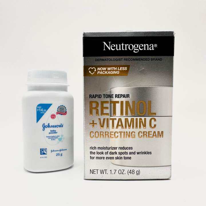 Neutrogena Rapid Tone Repair Retinol Vitamin C Correcting Cream 48g With Johnson Powder Lazada Ph 6626