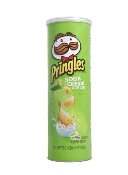 Pringles Sour Cream & Onion Flavored Potato Crisps - 158g | Lazada PH