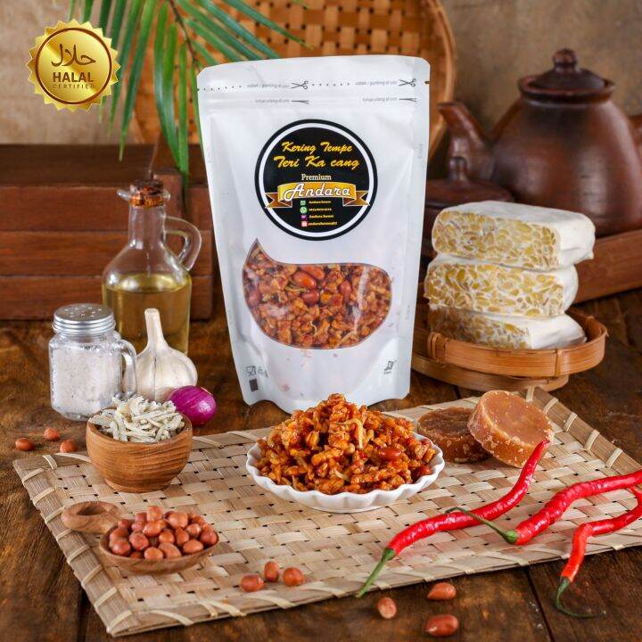 Orek Tempe Kering Tempe Teri Kacang Pedas Manis Gurih Tanpa Msg 300gram