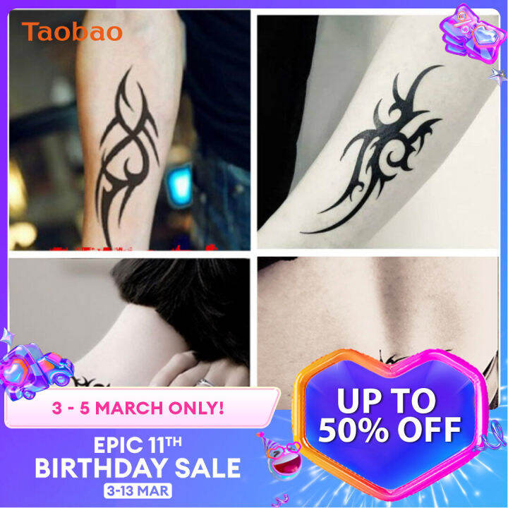 30 Bed Dark Department of Tattoo Sticker Waterproof Men And Women Arm Wrist Dark Armband Waist Neck Ring Tongue TOTEN Tattoo | Lazada 30 Bed Dark Department of Tattoo Sticker Waterproof Men And Women Arm Wrist Dark Armband Waist Neck Ring Tongue TOTEN Tattoo | Lazada