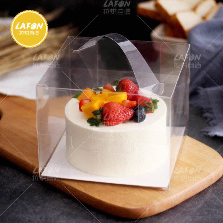 5-Inch Cake Box 4-Inch Transparent Portable Baking Western Cheese ...