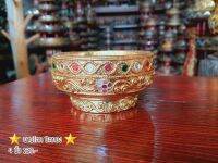 Tawaii Handicrafts : พาน พานโตก พานไม้ปิดทอง 4"