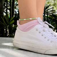 Wallah studio : mini mint anklet กำไลข้อเท้าปรับระดับได้