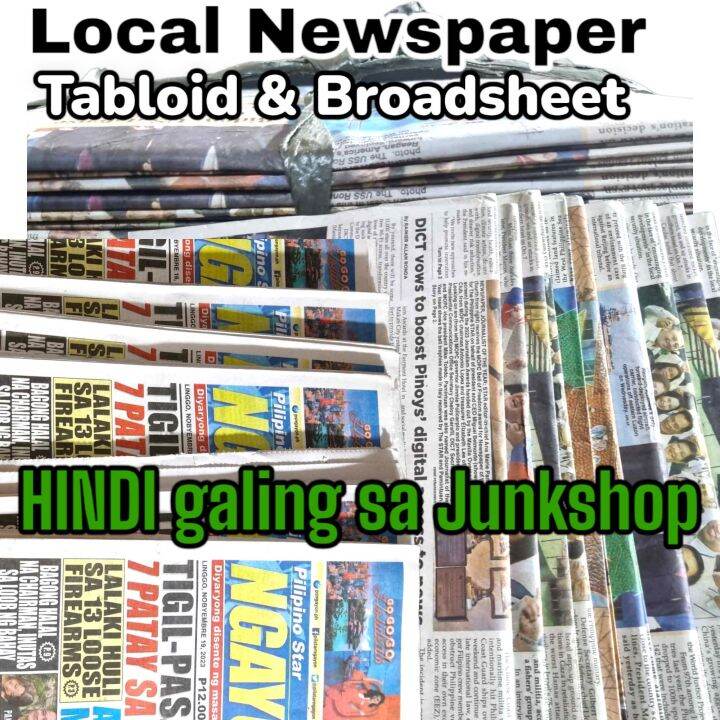 Dyaryo newspaper per kilo multi purpose wrapping used & clean not from