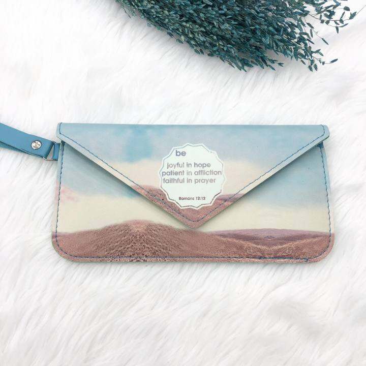 Envelope Bible Verse wallet with hand Sling wallets Synthethic Leather