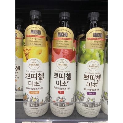 ( CJ Petitzel Micho ) Concentrated Vinegar Drinks 900 Ml. เครื่องดื่ม น้ำส้มสายชูหมักชนิดเข้มข้น ตรา ซีเจ เพติเชล มิโชะ