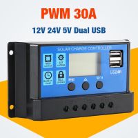 โซล่าชาร์จเจอร์ โซล่าชาร์จคอนโทรลเลอร์ 10A/30A Solar charge controller 12V/24V PWM 30A อุปกรณ์ควบคุมแผงโซล่า