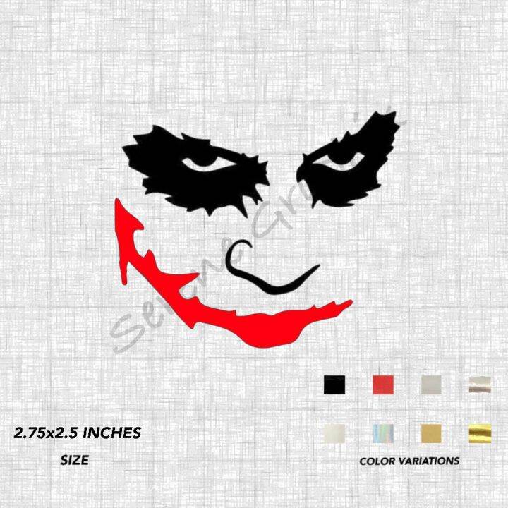 Joker Face Sticker - Waterproof Cut Out Sticker | Lazada PH