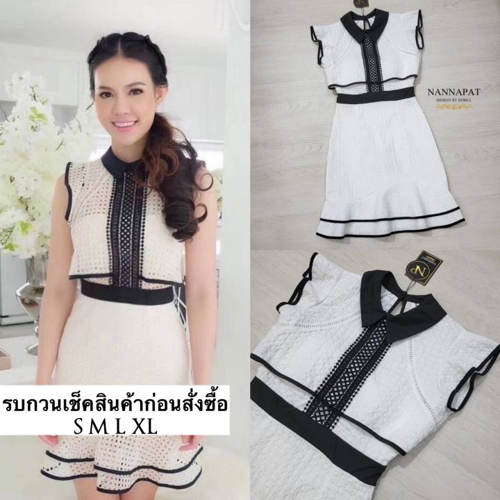 dress-เรียบหรู-ดูดีมีราคา-ใส่ได้ทุกโอกาสเลยนะคะ-ไปวัด-ทำบุญ-ออกงาน-งานขายดี-ผ้าลูกไม้ทั้งตัว-หนานุ่มใส่สบาย