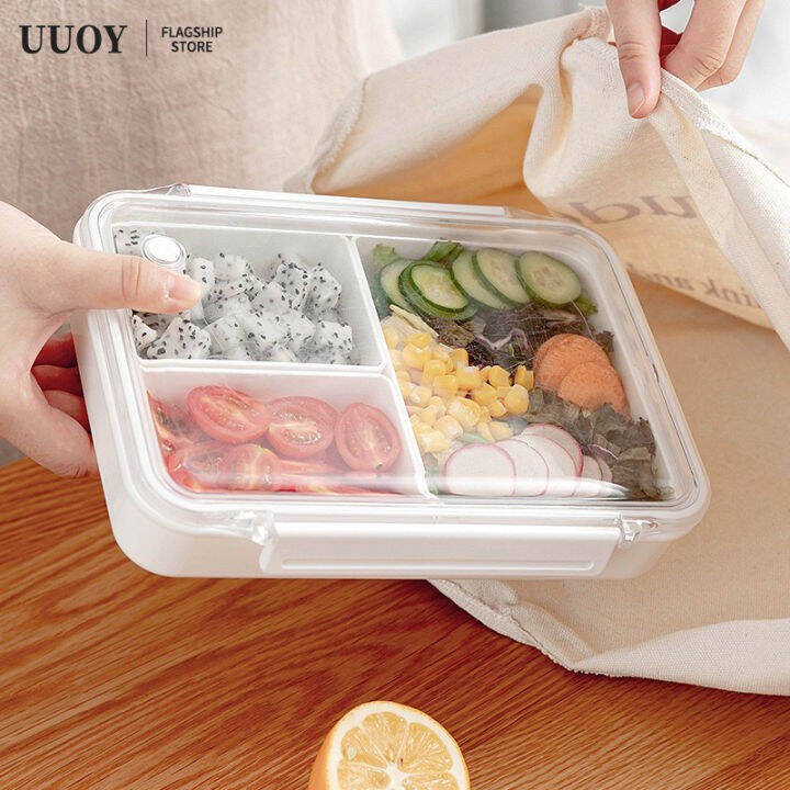 UUOY 350/490/950ML Lunch Box Removable Compartments Bento Lunch Box