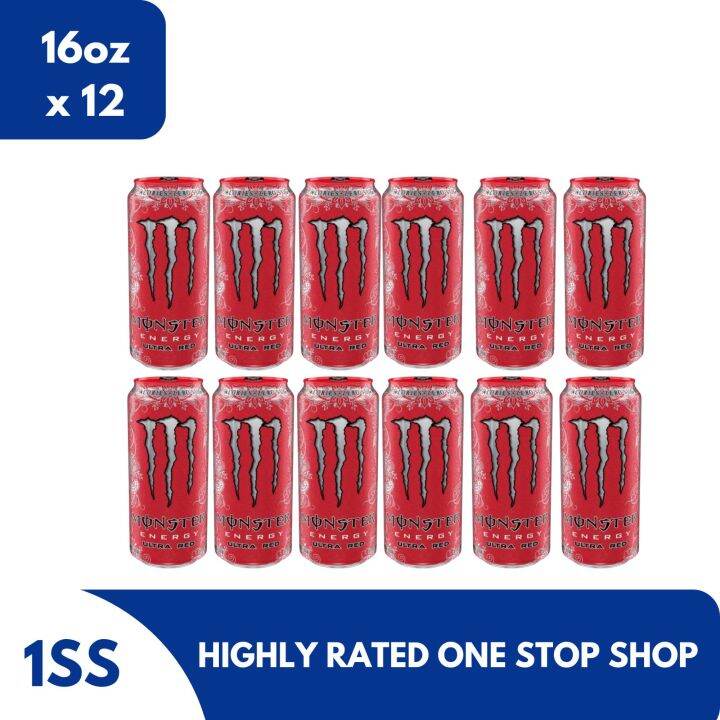 Monster Energy Drink Ultra Red, 16oz set of 12 Lazada PH
