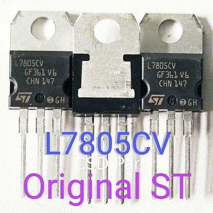 Transistor L7805CV IC voltage regulator L7805CV Original ST Lazada