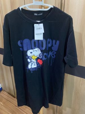 Zara เสื้อยืด มี3 สี รวมลาย Snoopy ของแท้ 💯% จากOutlet