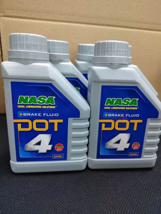 NASA BRAKE FLUID DOT 4 (500 ML) (FREE CHANGE FLUID SERVICE) Lazada