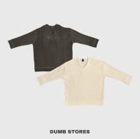 DUMB stores เสื้อสเวตเตอร์อัดพลีทแขนยาว