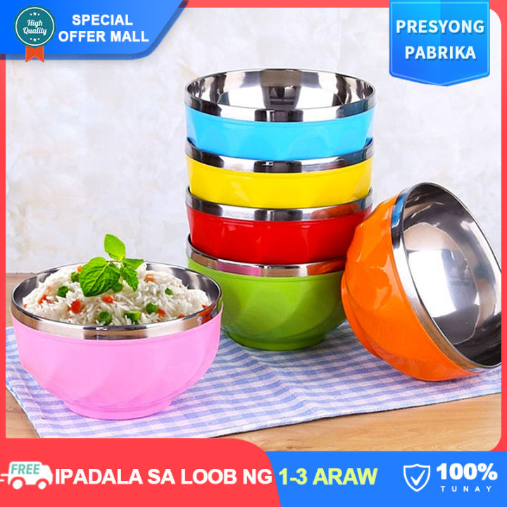 7Pcs Colorful Stainless Steel Bowls with Lids Salad Mixing Bowls