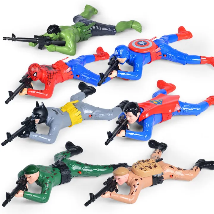 Electric super hero crawling soldier children's toy crawling toy with