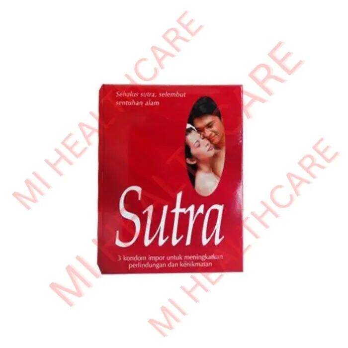 kondom sutra merah isi 3 12 24 pcs – kondom tipis sutra alat