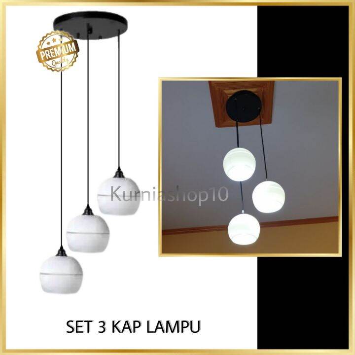 PROMO Kap Lampu Gantung Bulat Moonlight Minimalis Modern Lampu ...