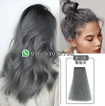 ASH GREY + PEROXIDE 100ML] Ready Stock Saloon Professional Hair Color Dye  Cream 100ML