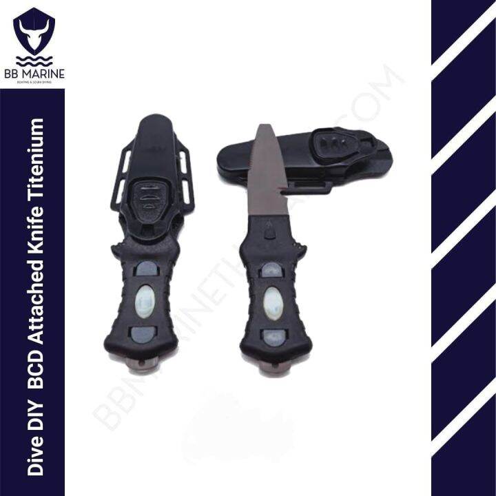 BB Marine Dive DIY BCD Attached Knife Titenium Point Tip Retail Pric