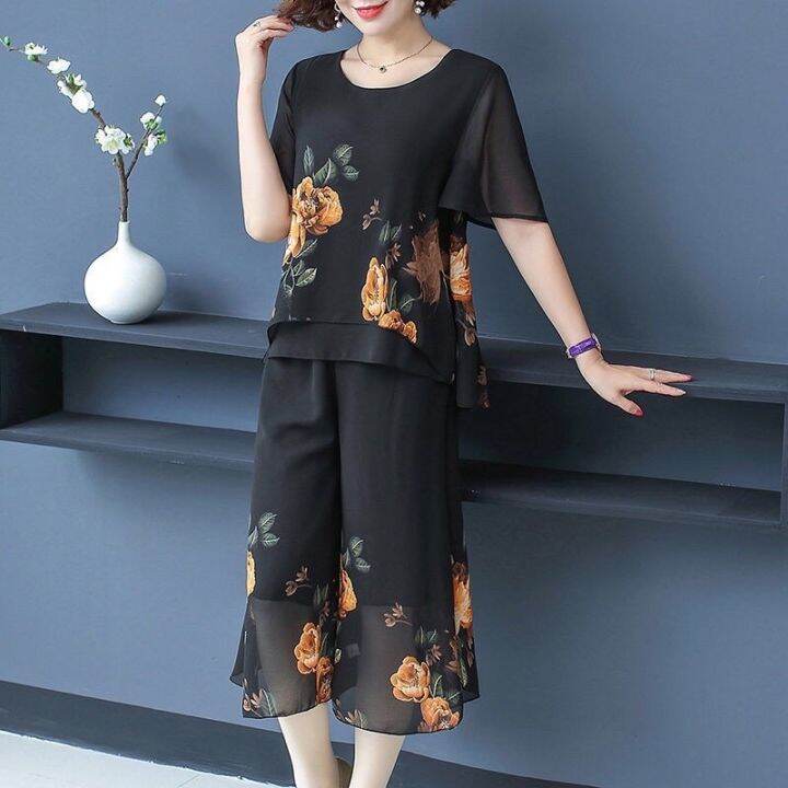 Bộ Đồ Trung Niên Nữ Đi Chơi, Bộ Đồ Trung Tuổi Cho Mẹ Sang Trọng U40 Bigsize  | Lazada.Vn