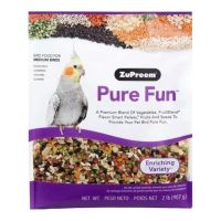 Zupreem Pure Fun สูตรรวม ผลไม้ ผักและเมล็ดธัญพืช สำหรับนกกลาง ค๊อกคาเทล เลิฟเบิร์ด คอนนัวร์ (2lb/907g)9