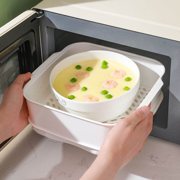 Microwave Oven Steamer Steaming Box Special Heating Vessel Bowl Food Grade Cooking Vessel Multi