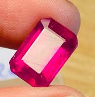 ทับทิมธรรมชาติ 6.12 กะรัต 11.2x8.2x5.8มม. มรกตเจียระไน 6.12cts natural ruby 11.2x8.2x5.8mm emerald cut