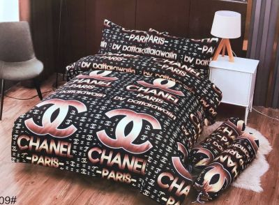 ⚜️🛌(Chanel)ชุดผ้าปูที่นอน พร้อมผ้านวมรวม(ครบชุด6ชิ้น)สินค้าพร้อมส่ง