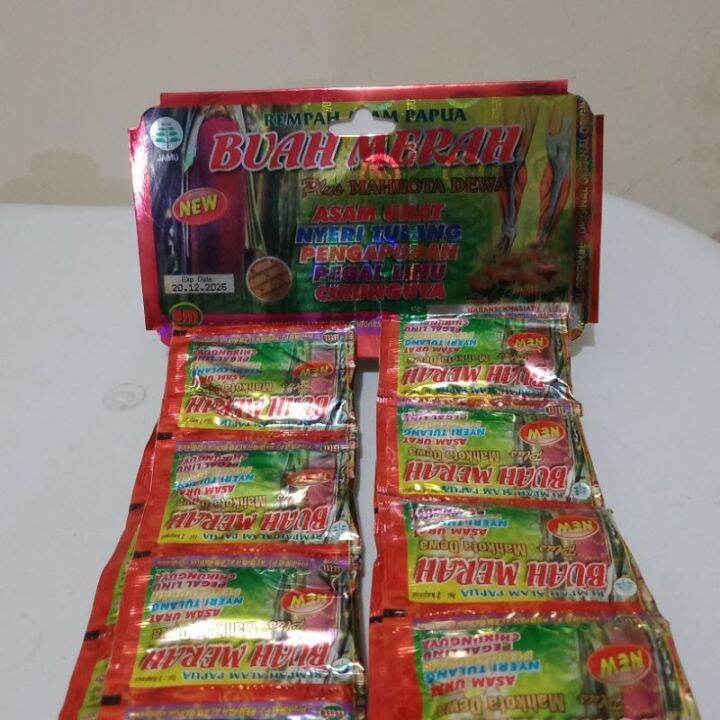 Kapsul Buah Merah Plus Mahkota Dewa Original Obat Asam Urat Dll