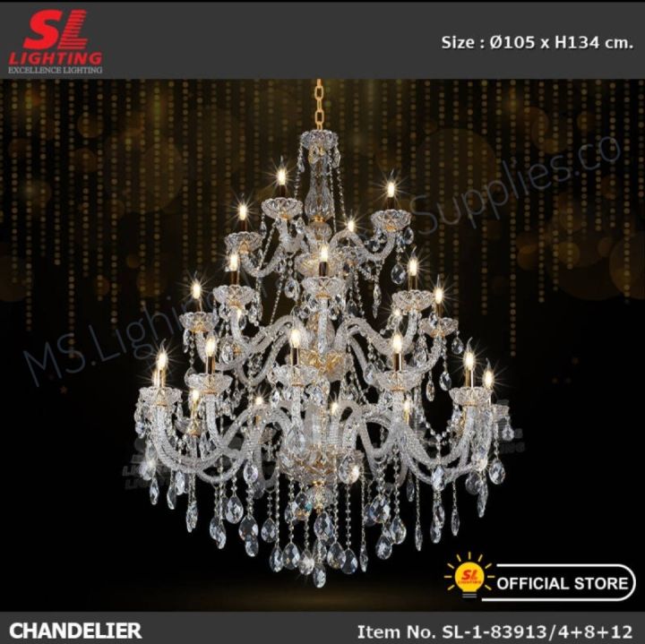 โคมไฟห้อยช่อ-genuine-crystal-decoration-chandelier-sl-1-83913-4-8-12-ประดับตกแต่งด้วยเม็ดคริสตัล-หรูหราอลังการ-สวยงามมากค่ะ-sl-1-83913-4-8-12