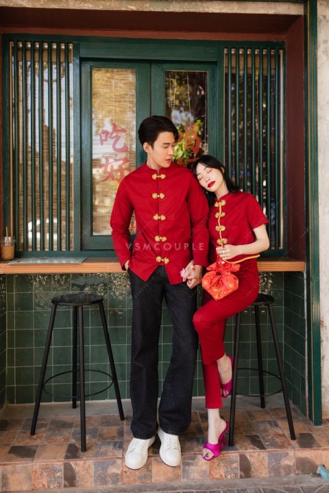 vsm-couple-4680-ชุดกี่เพ้า-ชุดคู่กี่เพ้า-ชุดตรุษจีน-ชุดคู่สีแดง-ชุดรับอังเปา-ชุดใส่ตรุษจีน-ชุดถ่ายพรีเวดดิ้ง