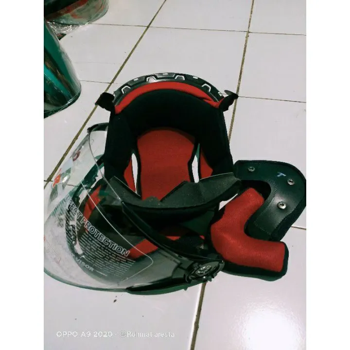 Paket Busa Helm Nhk Gladiator Full Set Kancing Besi Kaca Helm Nhk Gladiator Clear Lazada