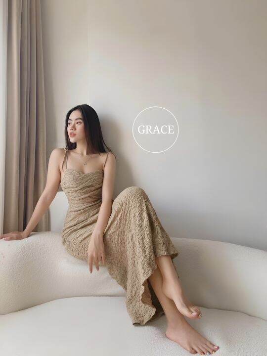 ชุดแม็กซี่เดรสสายเดี่ยวสวยมากป้ายgrace