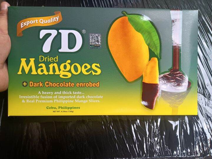 New 7D Dried mango Dark chocolate in a giftbox 130grams per box Lazada PH