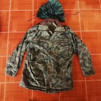 ???เสื้อทหาร Bulgarian ??Army Field Jacket + ซับLINERCOLDCOAT Made in Bulgarian?? "งานกองทัพบัลแกเรีย อก48ตัวนอก/ตัวในอก42"  เหมาะกับคนไซส์Mอก42 จะใส่ได้ทั้ง2ตัว  สภาพดีมากๆสีสวยมาก มีHood และซับในครบ งานเต็มใช้งานยาวๆเท่มากๆสภาพกริ๊ปๆ